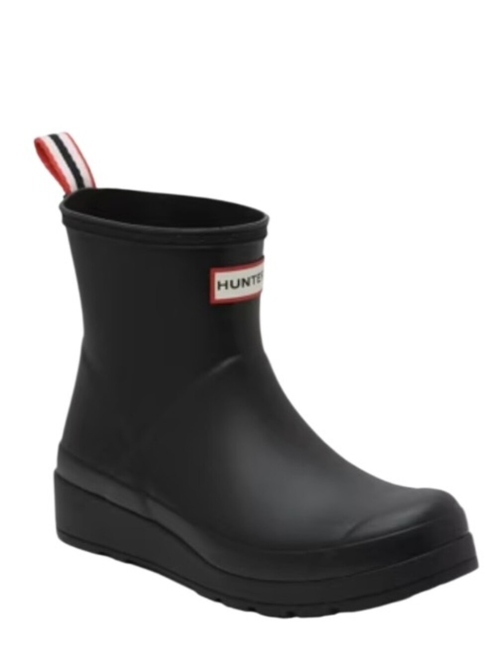 NEW! HUNTER Women's Original Play  Short Ankle Wedge Heel Rain Boots 10.